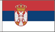 Serbia Hand Waving Flags